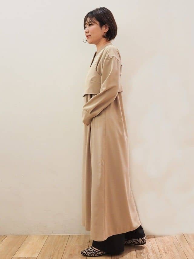 yuyuさんの「OPAQUE.CLIP｜◆《andGIRL掲載》ビスチェセットシャツワンピース【洗濯機洗い可】」を使ったコーディネート
