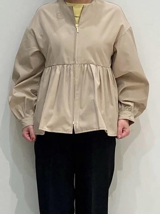 MAKOさんの「OPAQUE.CLIP｜◆撥水ノーカラーペプラムブルゾン【洗濯機洗い可／花粉対応】」を使ったコーディネート