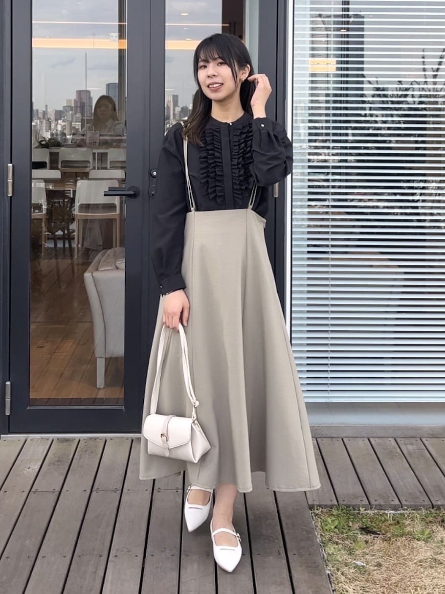 cotaniさんの「grove｜◆スパンビンテージフリルブラウス」を使ったコーディネート