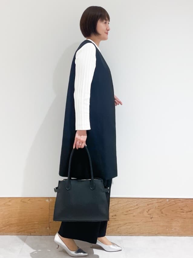 Yukinkoさんの「OPAQUE.CLIP｜◆《通勤/セットアップ対応》ロングジレ/ダブルクロス【洗濯機洗い可】」を使ったコーディネート