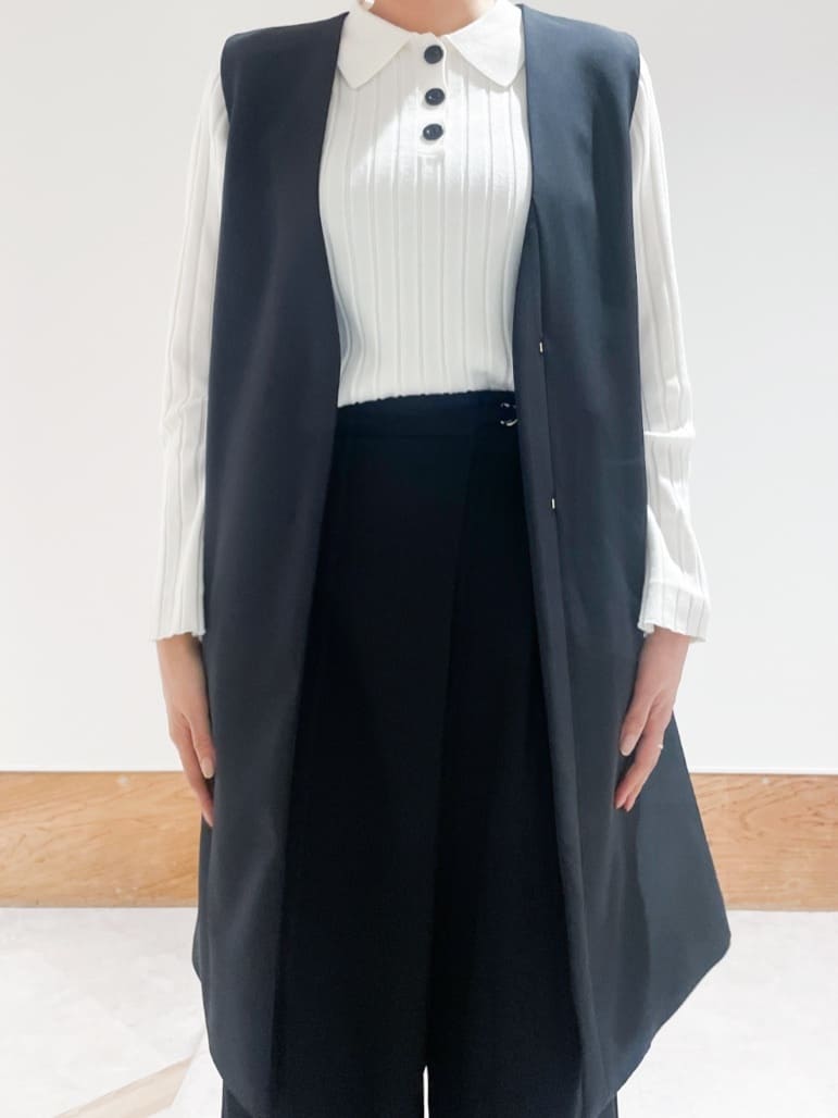 Yukinkoさんの「OPAQUE.CLIP｜◆《通勤/セットアップ対応》ロングジレ/ダブルクロス【洗濯機洗い可】」を使ったコーディネート