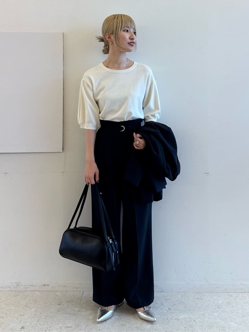 omaさんの「THE SHOP TK｜◆【ONOFF活躍／セレモニー／通勤】CAVIAN Wブレストジャケット／洗える」を使ったコーディネート