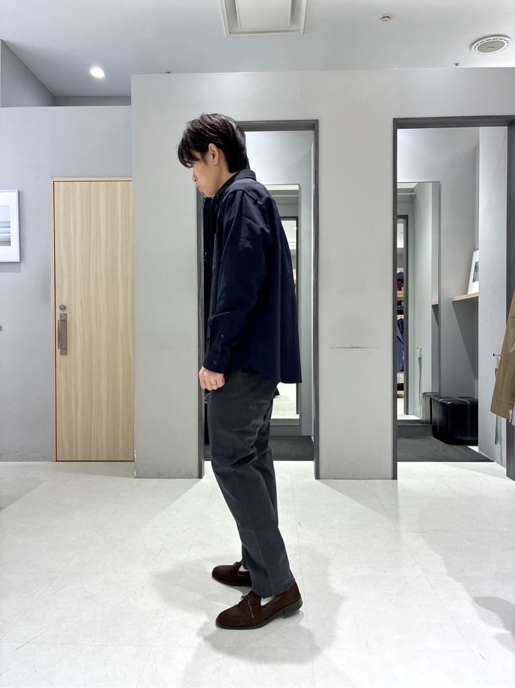 わいずみさんの「TAKEO KIKUCHI｜【全7サイズ&times;8色展開！】トップマルチヘリンボン パンツ」を使ったコーディネート