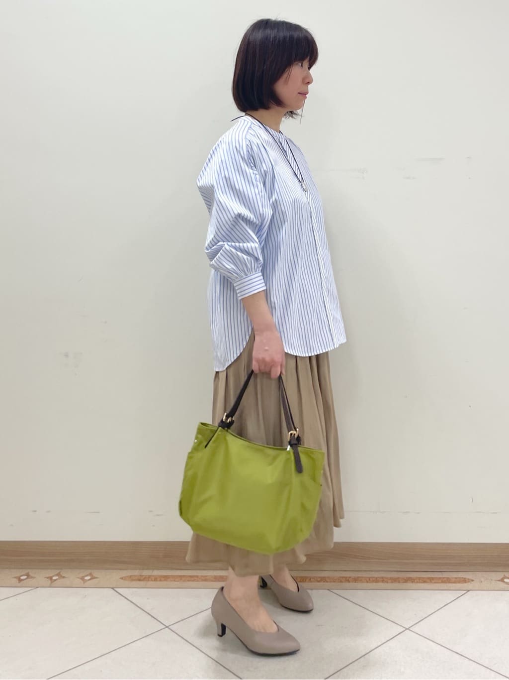 hanaさんの「Reflect｜◆【夏SALE／E‐QUALITY／手洗い可】ストライプシャツ」を使ったコーディネート