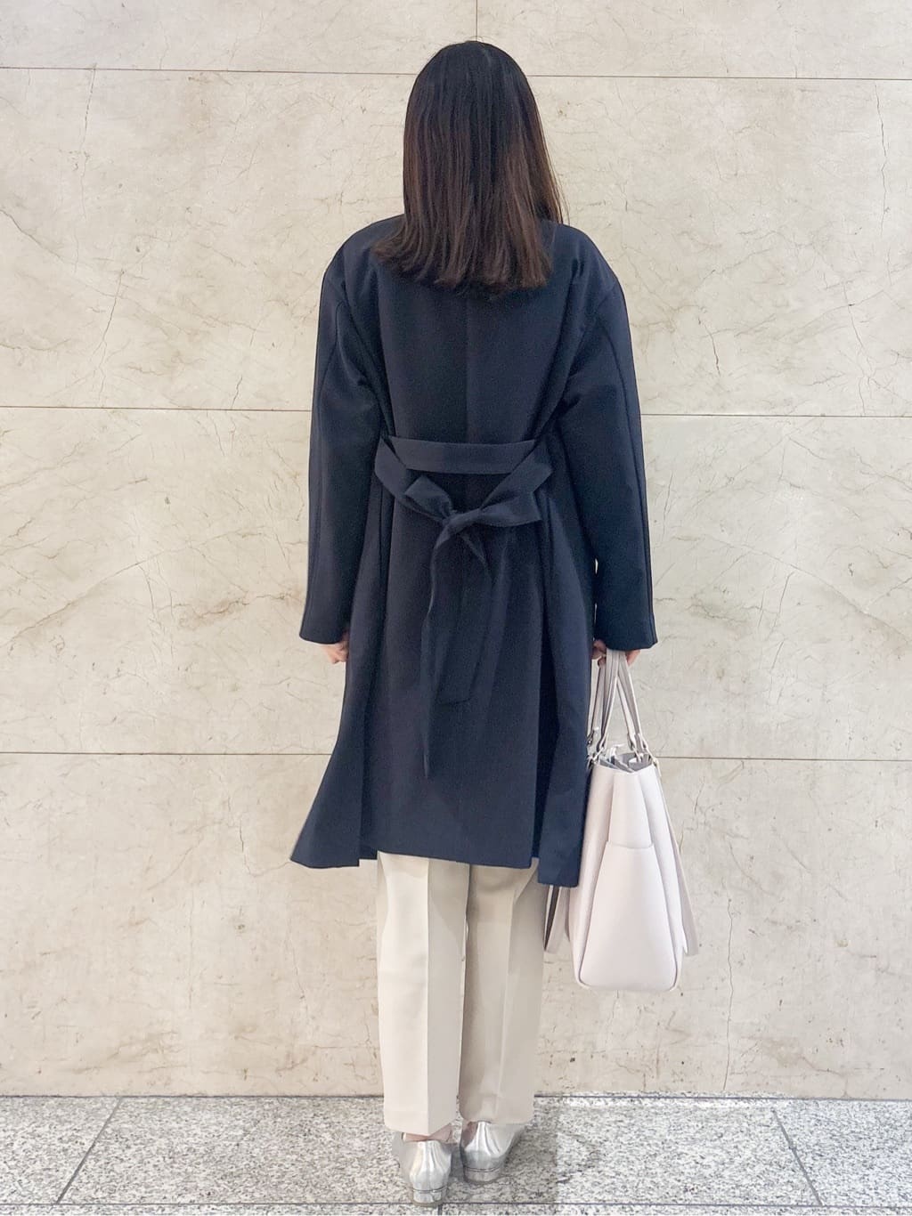 marinaさんの「index｜◆《6color》ラメラインバンドカラーシャツ【洗濯機洗い可／イージーアイロン／防シワ】」を使ったコーディネート