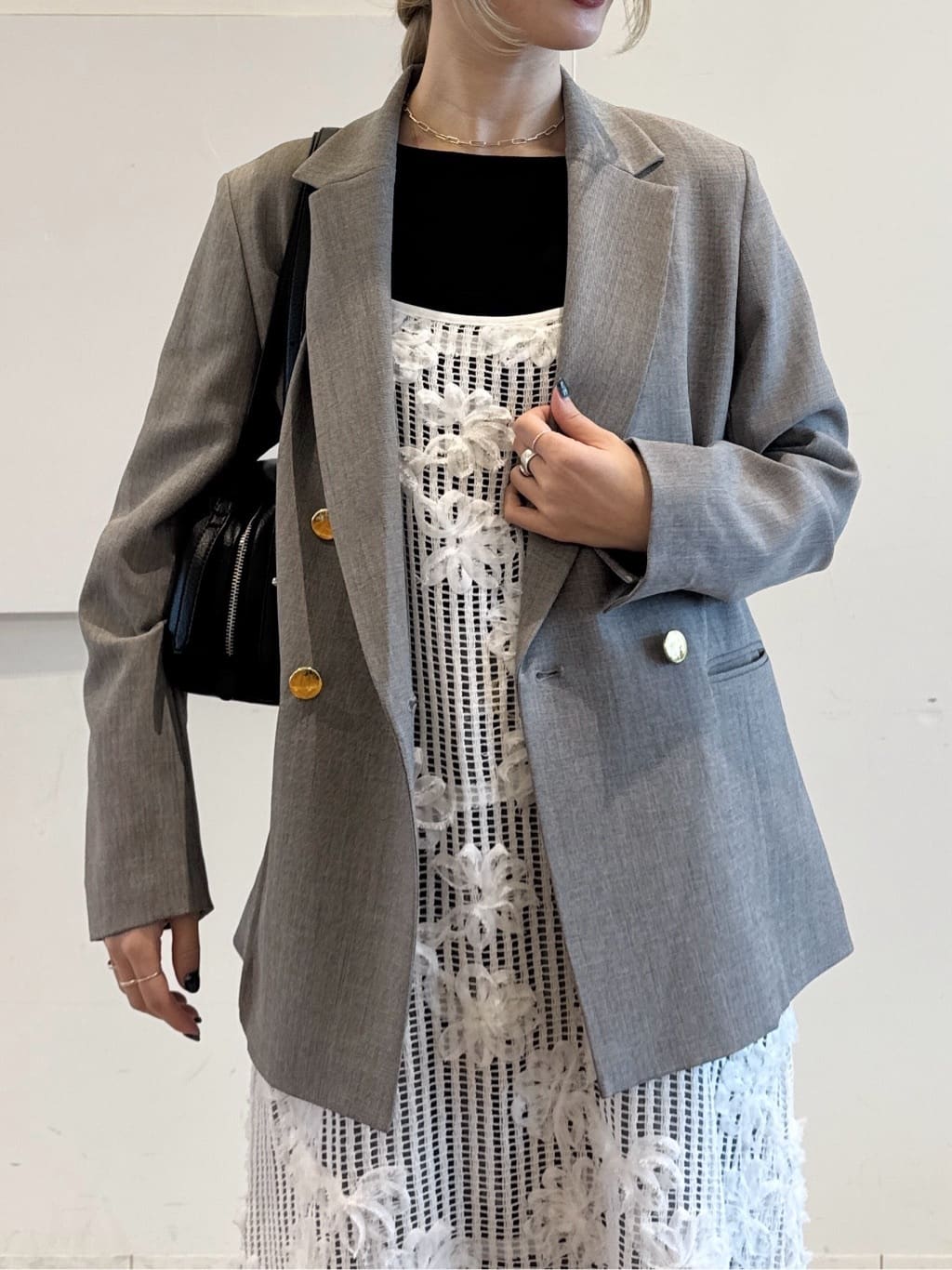 omaさんの「THE SHOP TK｜◆【ONOFF活躍／セレモニー／通勤】CAVIAN Wブレストジャケット／洗える」を使ったコーディネート