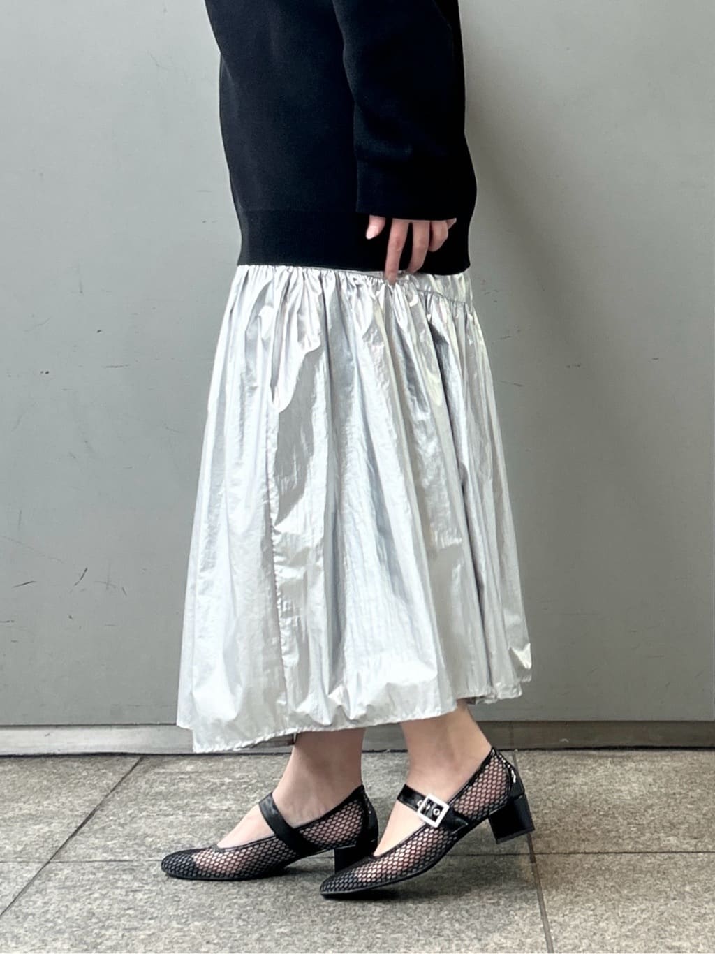 machikoさんの「ESPERANZA｜メッシュフラットパンプス」を使ったコーディネート