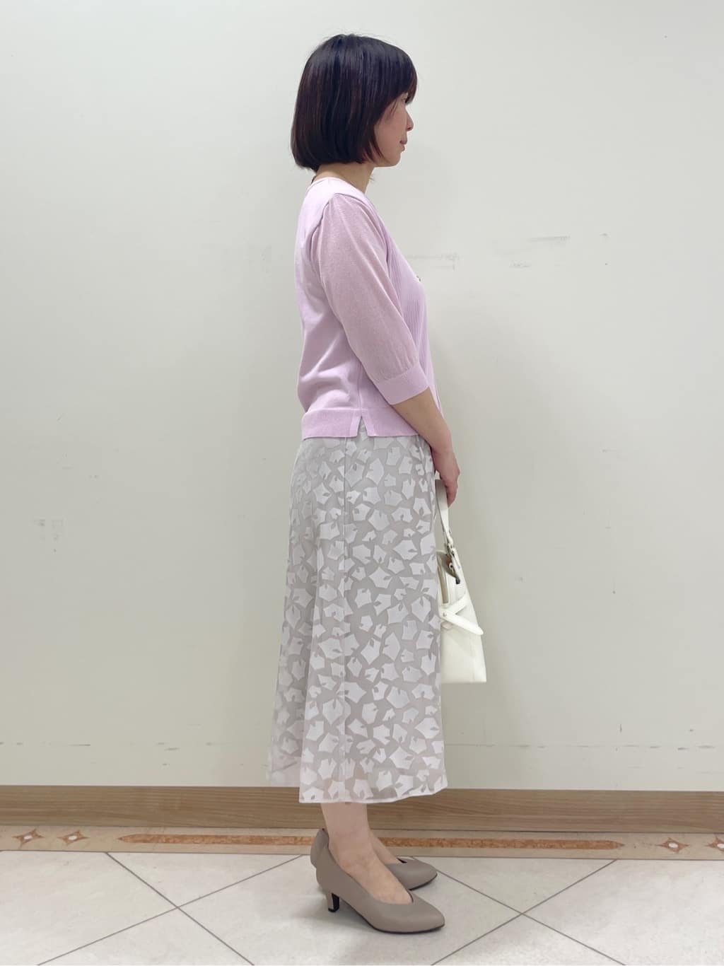 hanaさんの「Reflect｜◆【WEB先行カラーあり／手洗い可】透かし柄デザインニット」を使ったコーディネート