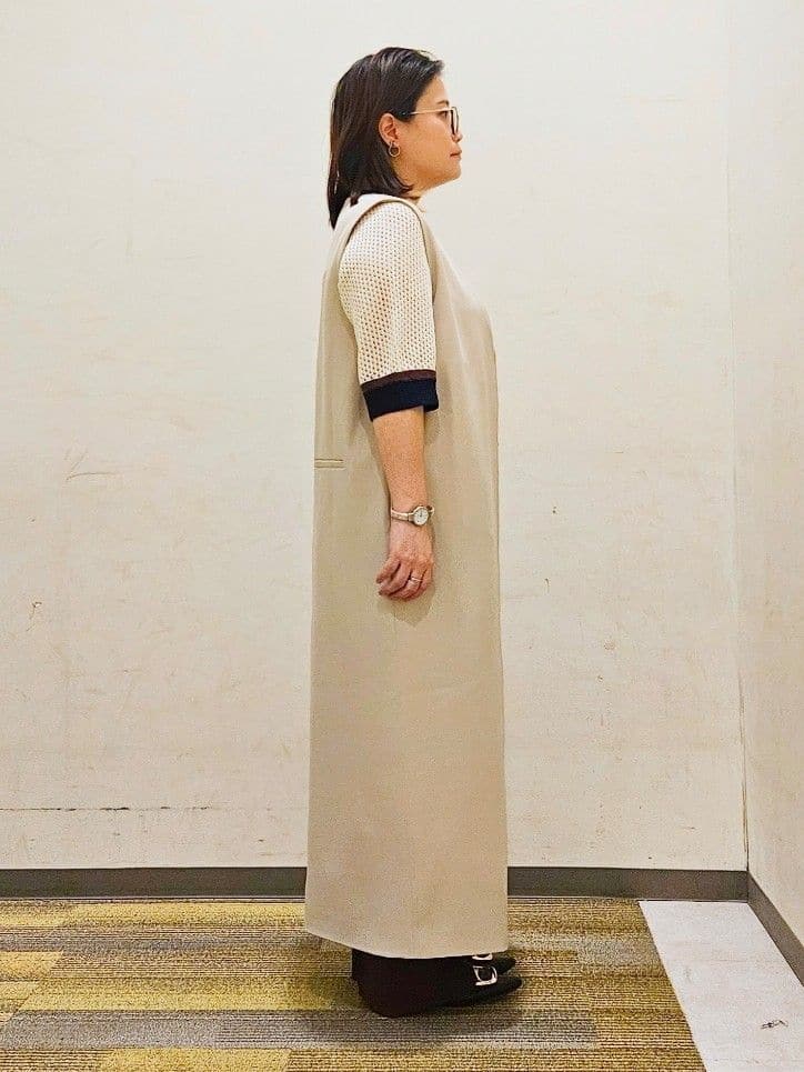 okayuさんの「THE SHOP TK｜◆マルチボーダートップス【洗える】」を使ったコーディネート
