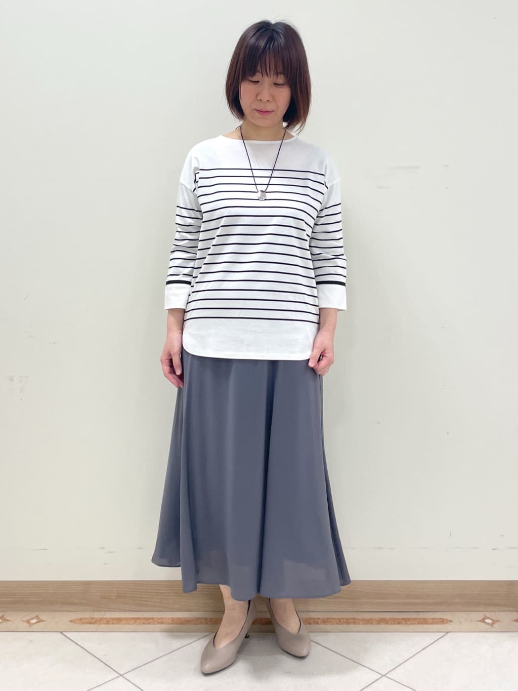 hanaさんの「Reflect｜◆【洗える】パネルボーダープルオーバー」を使ったコーディネート
