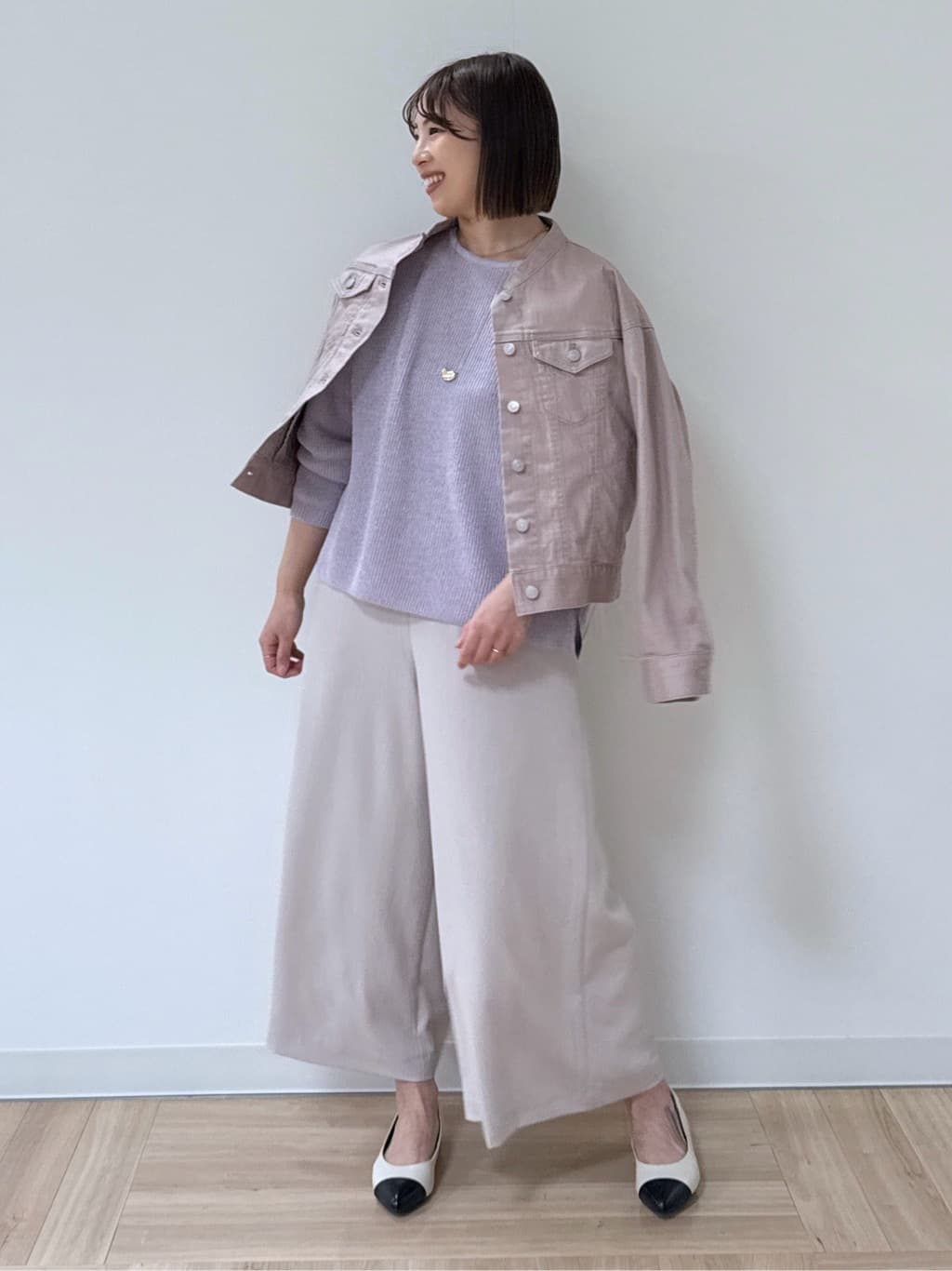 amiさんの「Reflect｜◆【手洗い可】カラーデニムジャケット」を使ったコーディネート