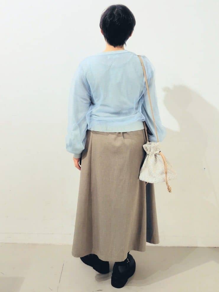 kodamaさんの「THE SHOP TK｜◆チュール&times;ラメニット【洗える】」を使ったコーディネート
