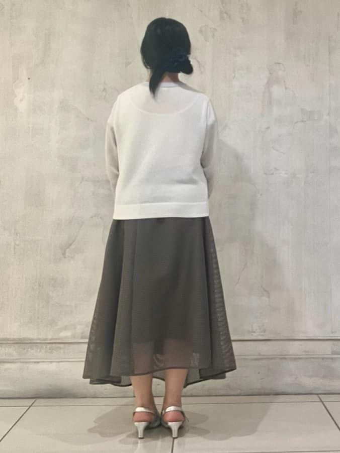 Mizukiさんの「UNTITLED｜◆【手洗い可/トレンド】メッシュフレアスカート」を使ったコーディネート