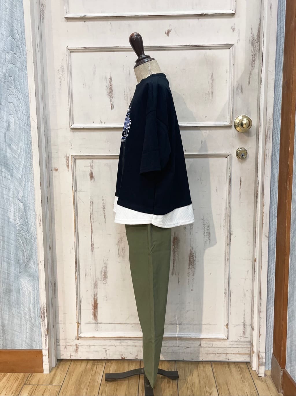 なつさんの「SHOO･LA･RUE｜◆【100-150cm】アソートプリント裾レイヤード五分袖Tシャツ」を使ったコーディネート