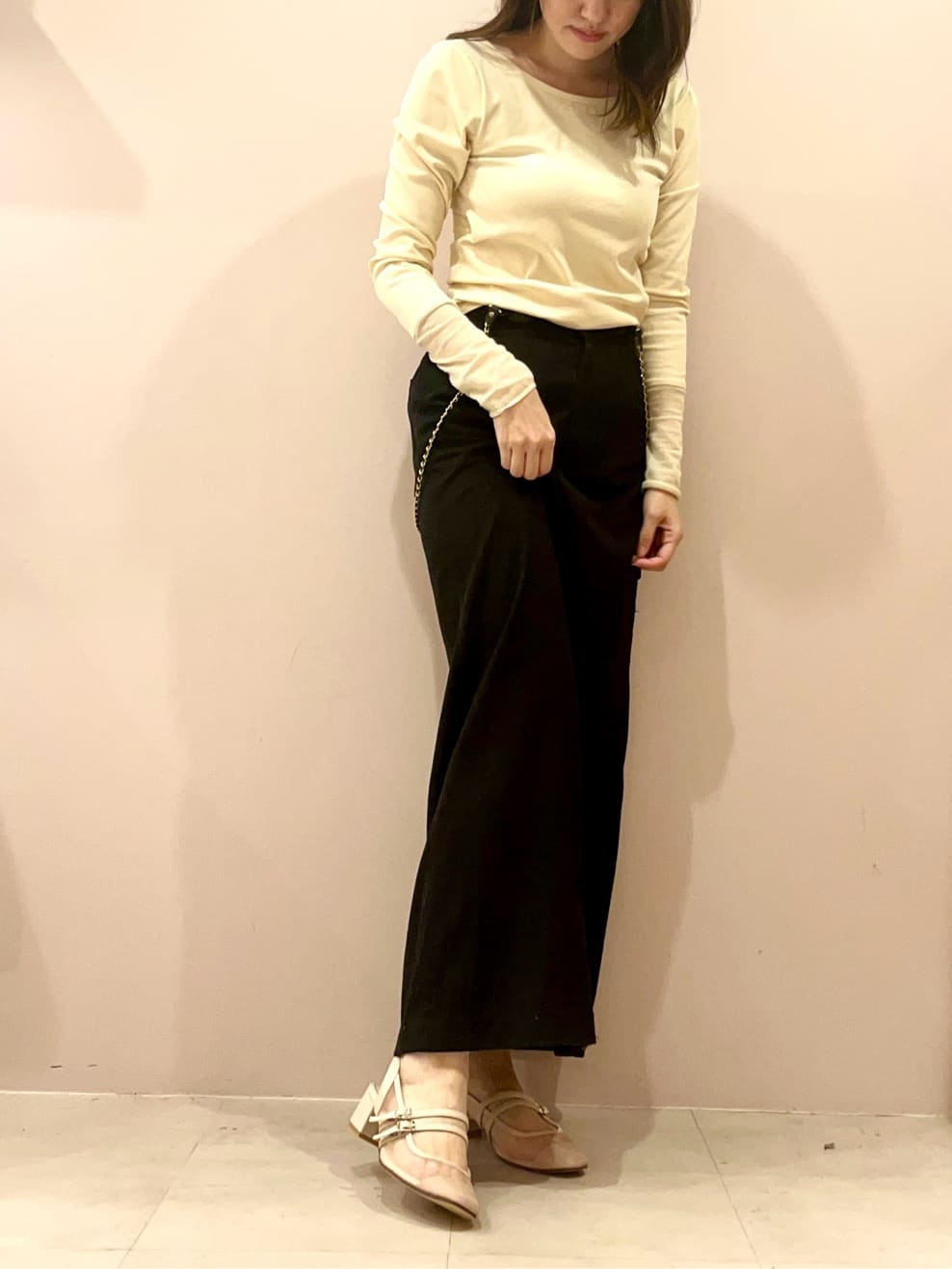 Oさんの「ESPERANZA｜ダブルベルトメッシュパンプス」を使ったコーディネート