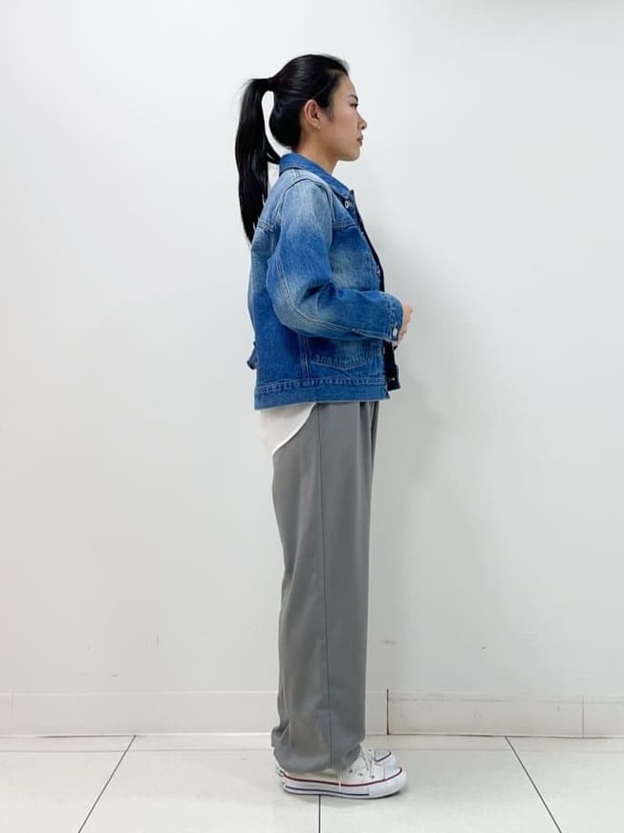 yasuokaさんの「Dessin｜◆【ウエストゴム・洗える】裾ドロスト付きパンツ（S～L）」を使ったコーディネート