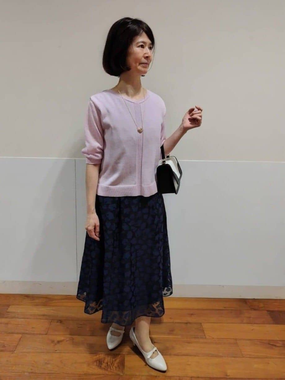Rumiさんの「Reflect｜◆【WEB先行カラーあり／手洗い可】透かし柄デザインニット」を使ったコーディネート