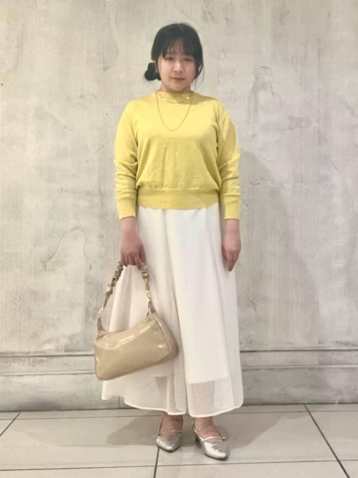 Mizukiさんの「UNTITLED｜◆【アンサンブル可能/洗える】リネン混ベーシックニット」を使ったコーディネート