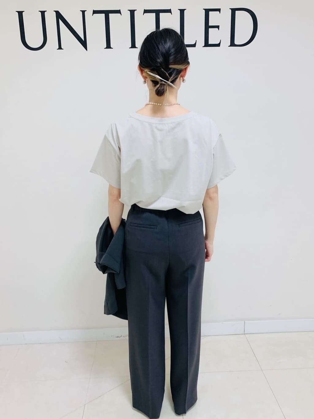 サオリさんの「UNTITLED｜◆【接触冷感/UV/セットアップ可能】ライトウェイト ワイドパンツ」を使ったコーディネート