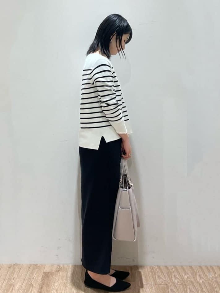 momokoさんの「OPAQUE.CLIP｜◆撥水ノーカラーペプラムブルゾン【洗濯機洗い可／花粉対応】」を使ったコーディネート