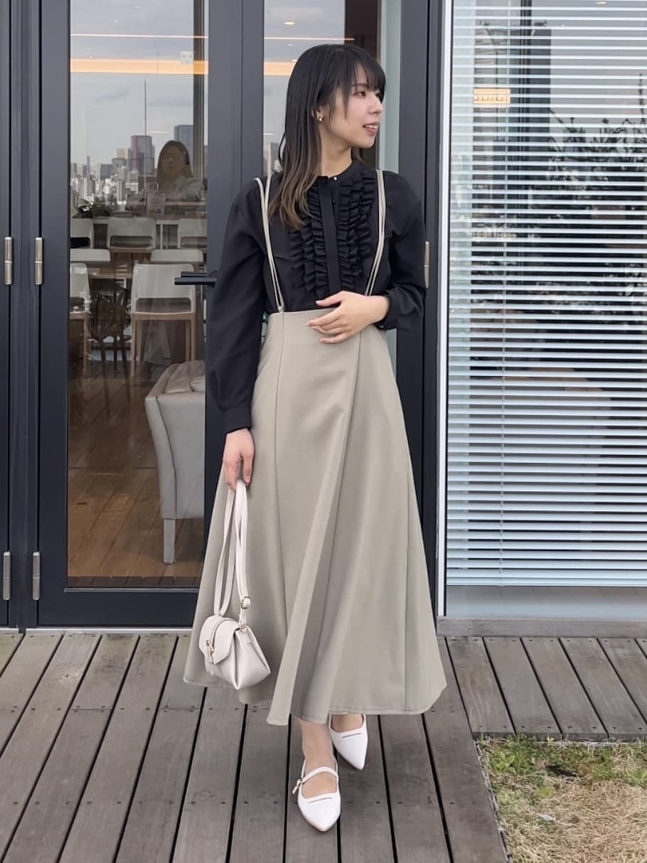 cotaniさんの「grove｜◆スパンビンテージフリルブラウス」を使ったコーディネート