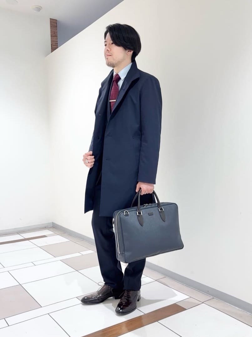 及川さんの「TAKEO KIKUCHI｜【Made in JAPAN】矢絣（やがすり）シルクネクタイ」を使ったコーディネート