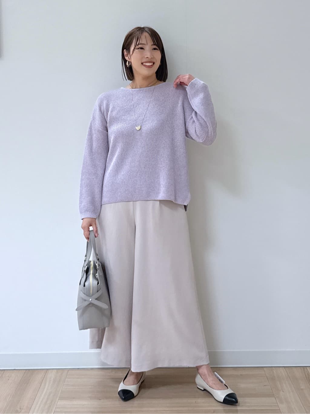 amiさんの「Reflect｜◆【夏SALE】クルーネックミックスカラーニット」を使ったコーディネート