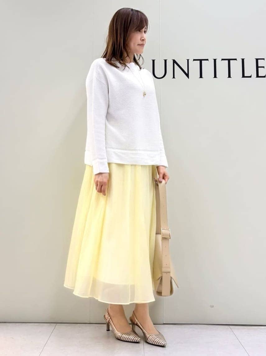 Sakaiさんの「UNTITLED｜◆【後ろウエストゴム/洗える】シアーローンロングスカート」を使ったコーディネート