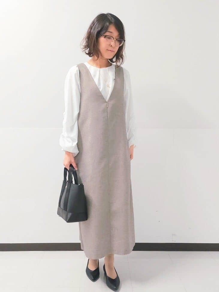 くまみさんの「OPAQUE.CLIP｜◆シャーリングスリーブブラウス【洗濯機洗い可】」を使ったコーディネート