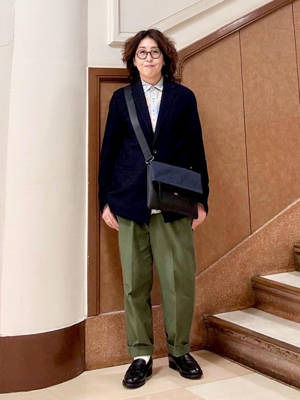 のぐみさんの「TAKEO KIKUCHI｜ハットモチーフ ジャカード ストライプ シャツ」を使ったコーディネート