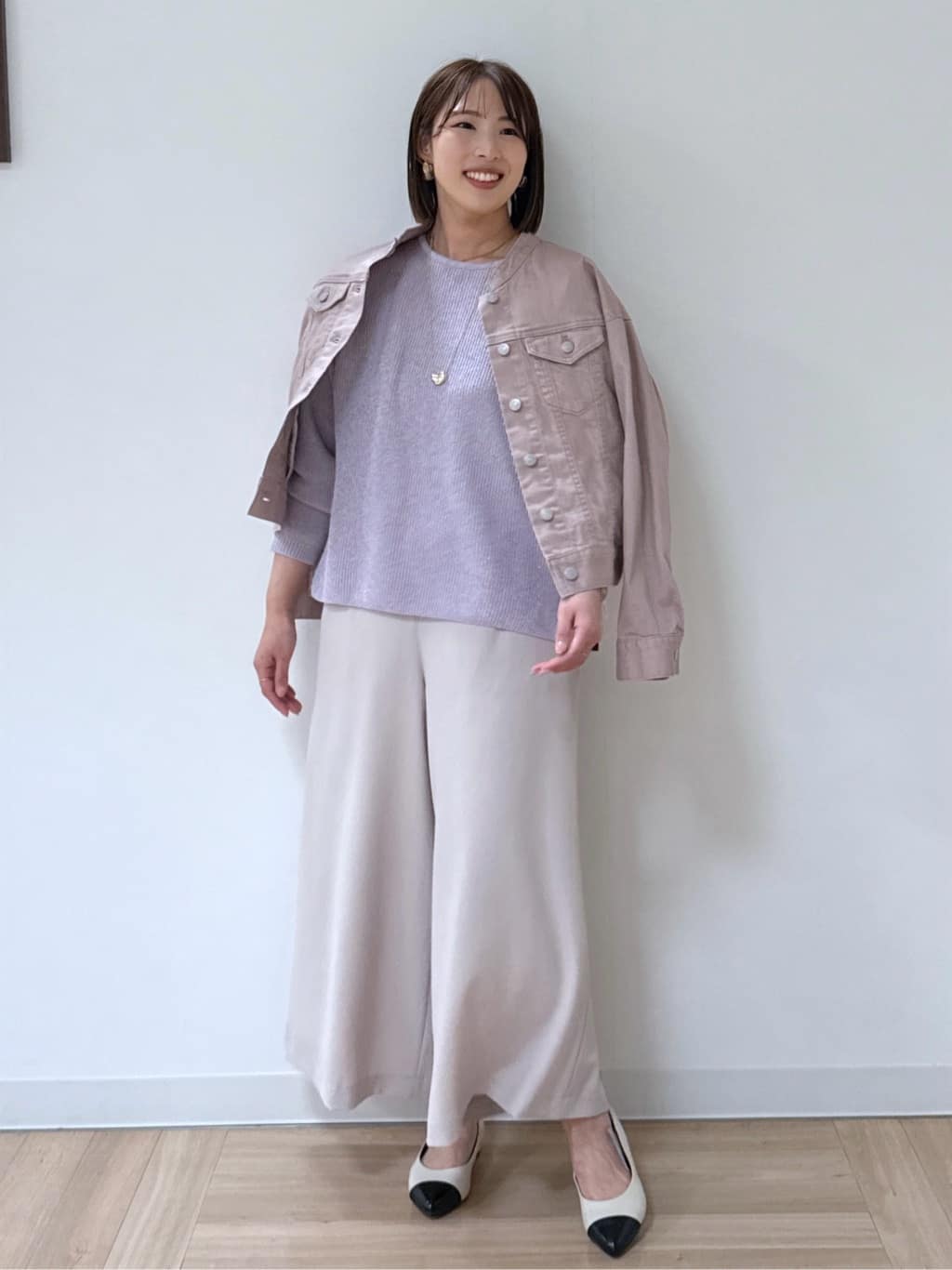 amiさんの「Reflect｜◆【手洗い可】カラーデニムジャケット」を使ったコーディネート