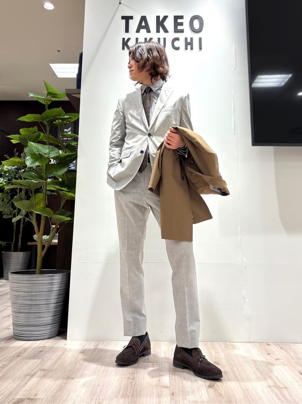 Kaiさんの「TAKEO KIKUCHI｜【抗菌防臭】COOL DOTS（R）ドビープリント ジャケット」を使ったコーディネート
