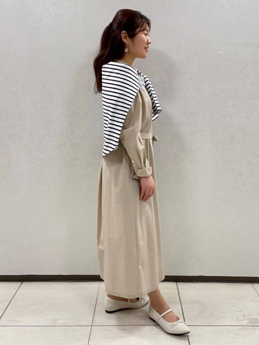 Mさんの「UNTITLED｜◆バンドカラーシャツワンピース」を使ったコーディネート
