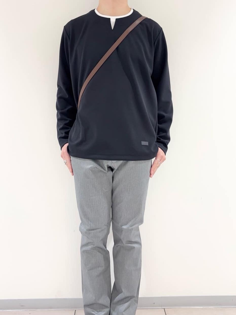 及川さんの「TAKEO KIKUCHI｜【全7サイズ&times;8色展開！】トップマルチヘリンボン パンツ」を使ったコーディネート