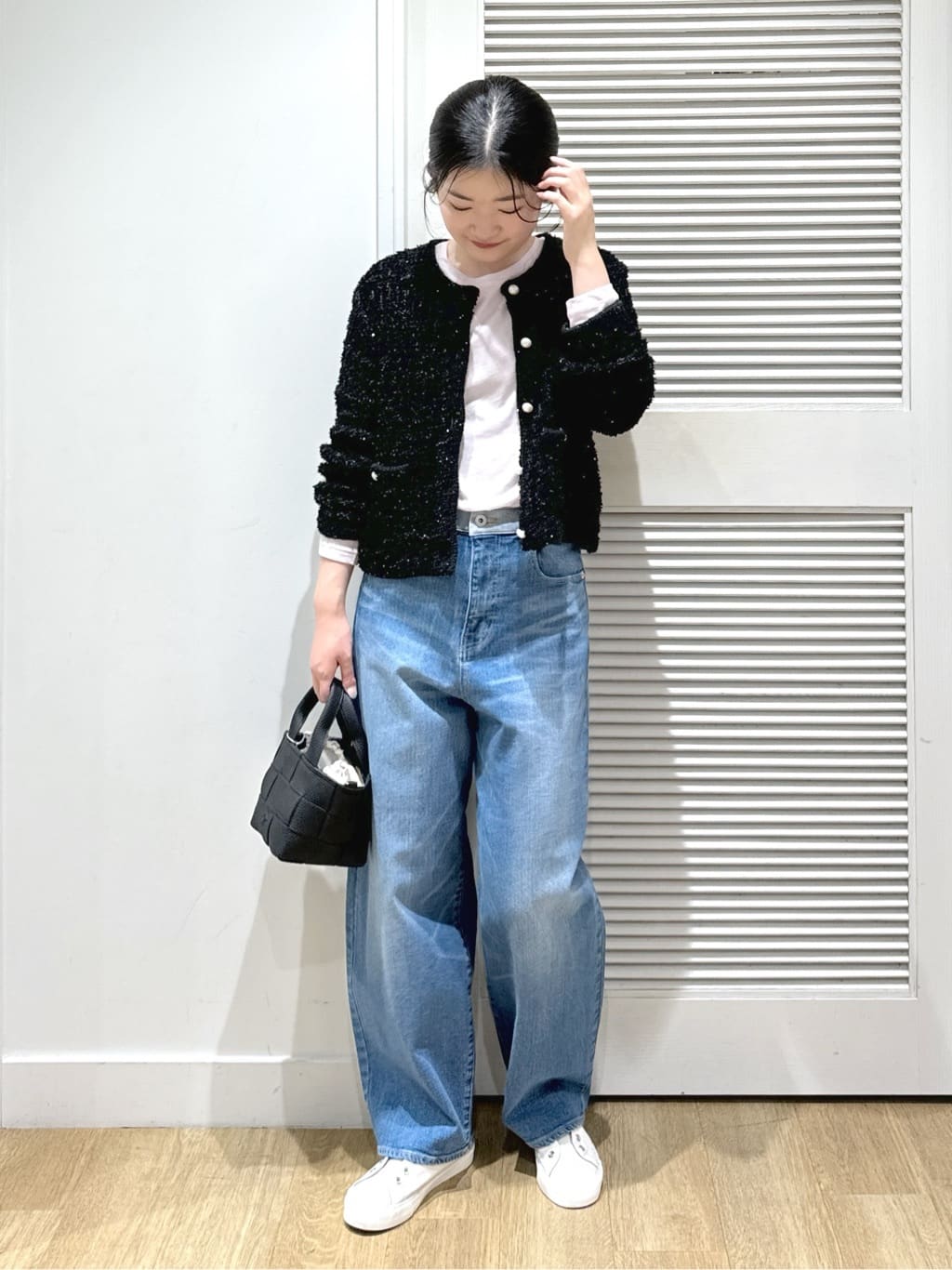 Harunaさんの「Dessin｜◆【洗える】ニットツィードカーディガン」を使ったコーディネート