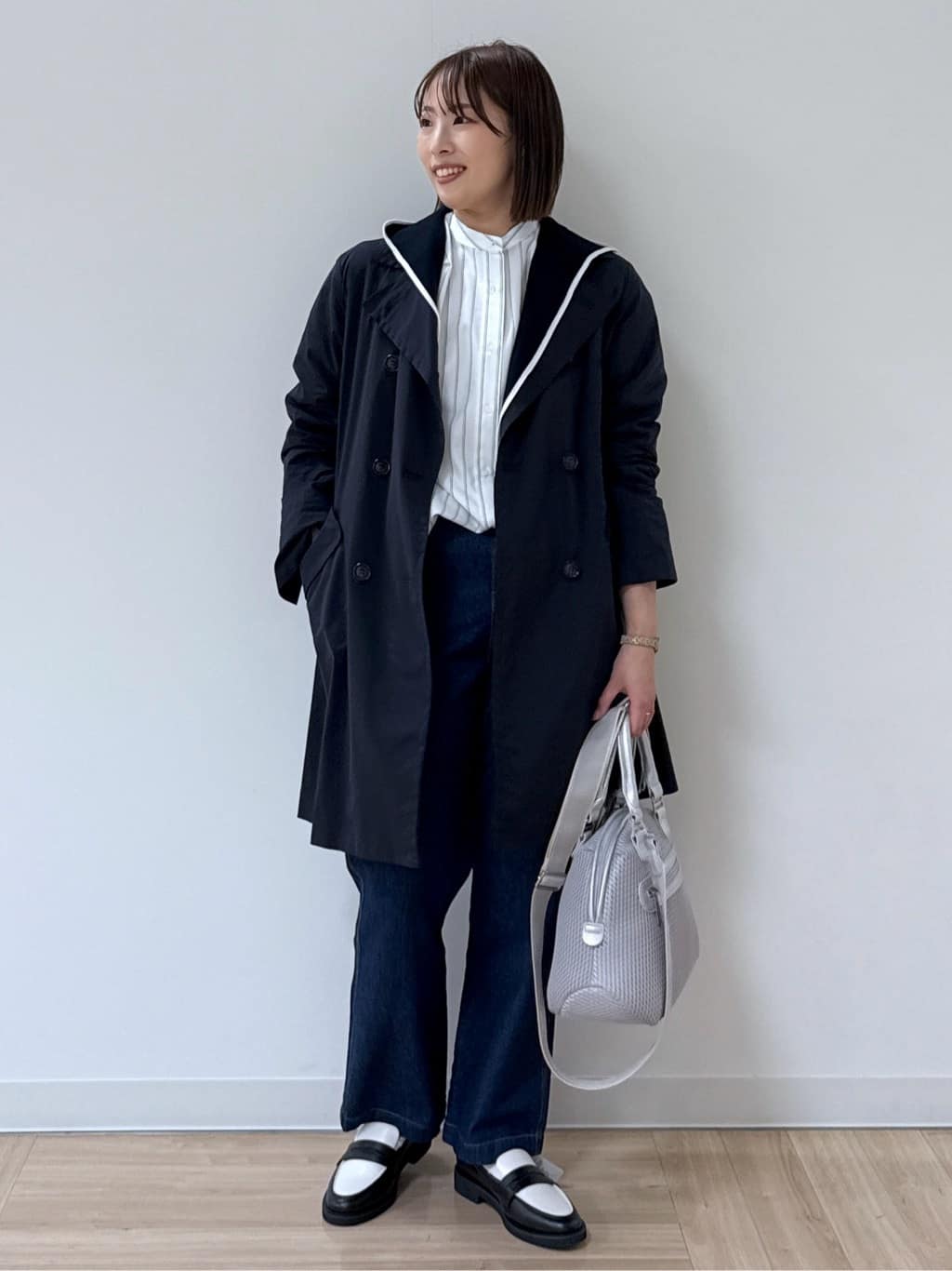 amiさんの「Reflect｜◆【手洗い可／軽い着心地】ストレッチPコート」を使ったコーディネート