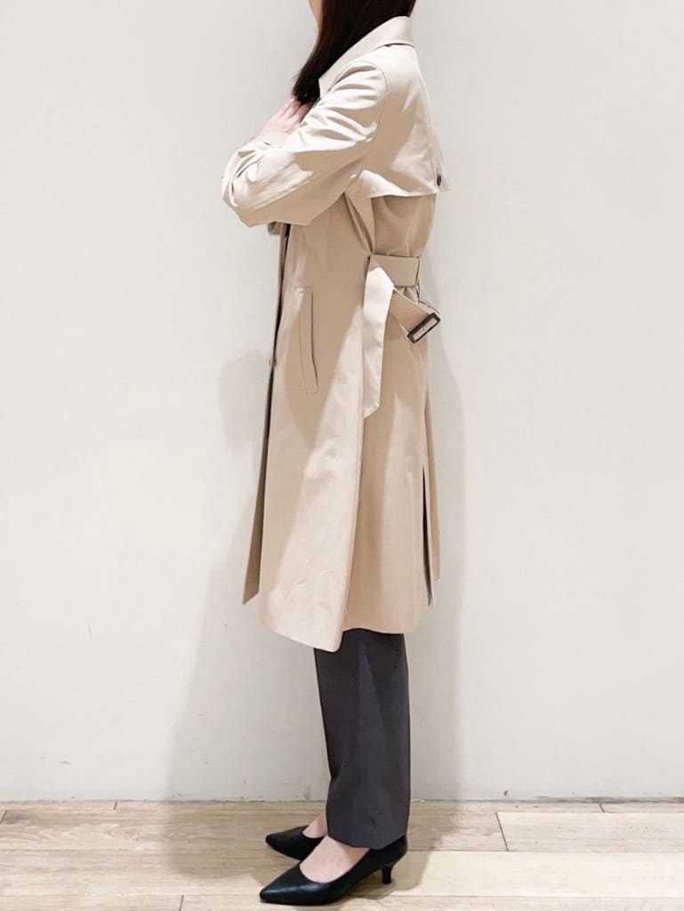 はしさんの「index｜◆《XS-3Lsize》通勤・セレモニー対応／トレンチコート【洗濯機洗い可／撥水／親水性防汚】」を使ったコーディネート