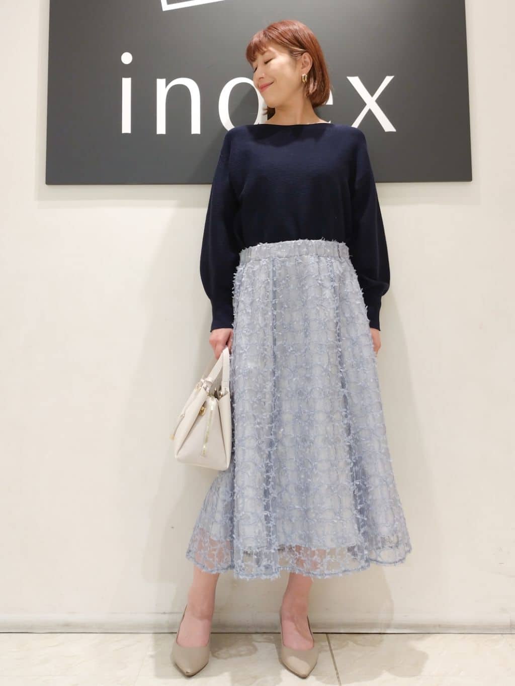 n.さんの「index｜◆《6color》ガーターボートネックニット【UV／洗濯機洗い可】」を使ったコーディネート