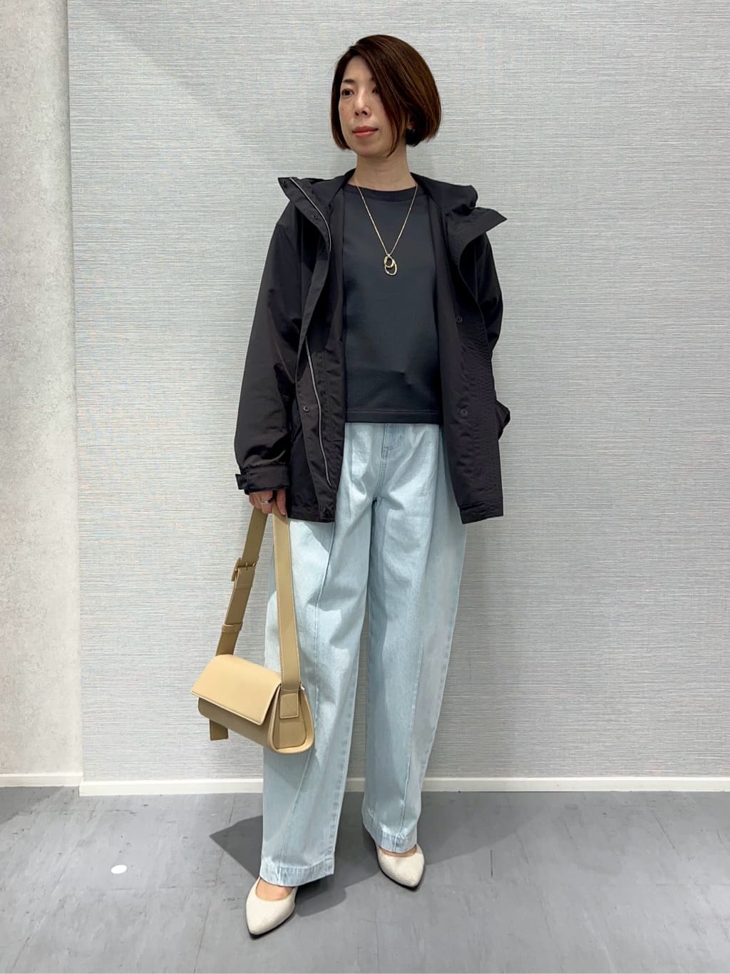 Shinakoさんの「UNTITLED｜ライトダブルリングネックレス」を使ったコーディネート