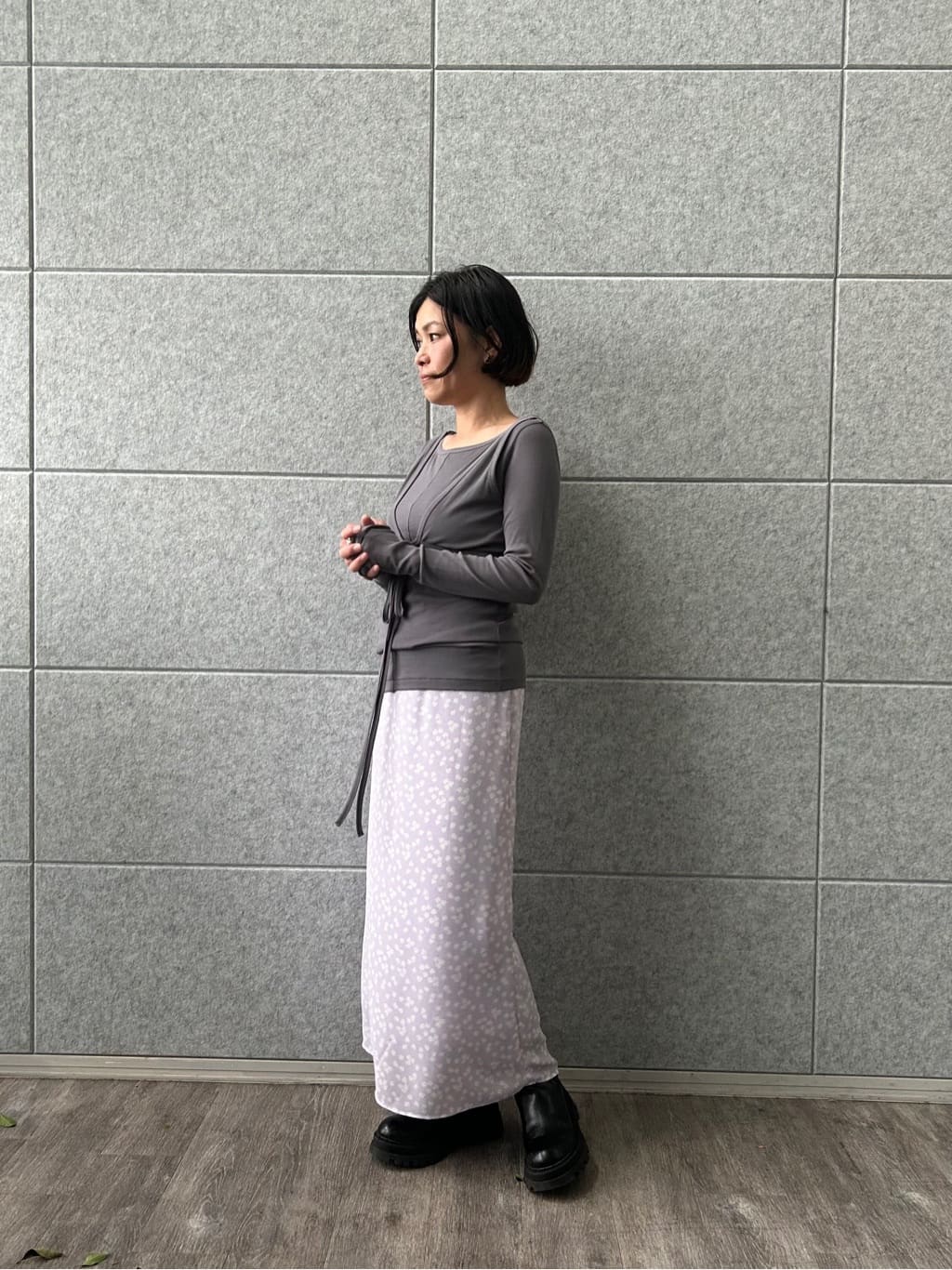 yukoさんの「CODE A｜petit flower skirt」を使ったコーディネート