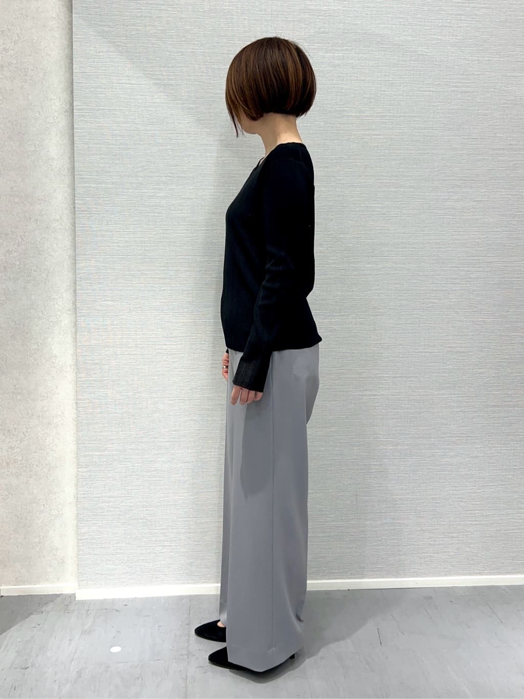 Shinakoさんの「UNTITLED｜【定番スーツ／UVケア／洗える】ウール調ノーカラージャケット」を使ったコーディネート