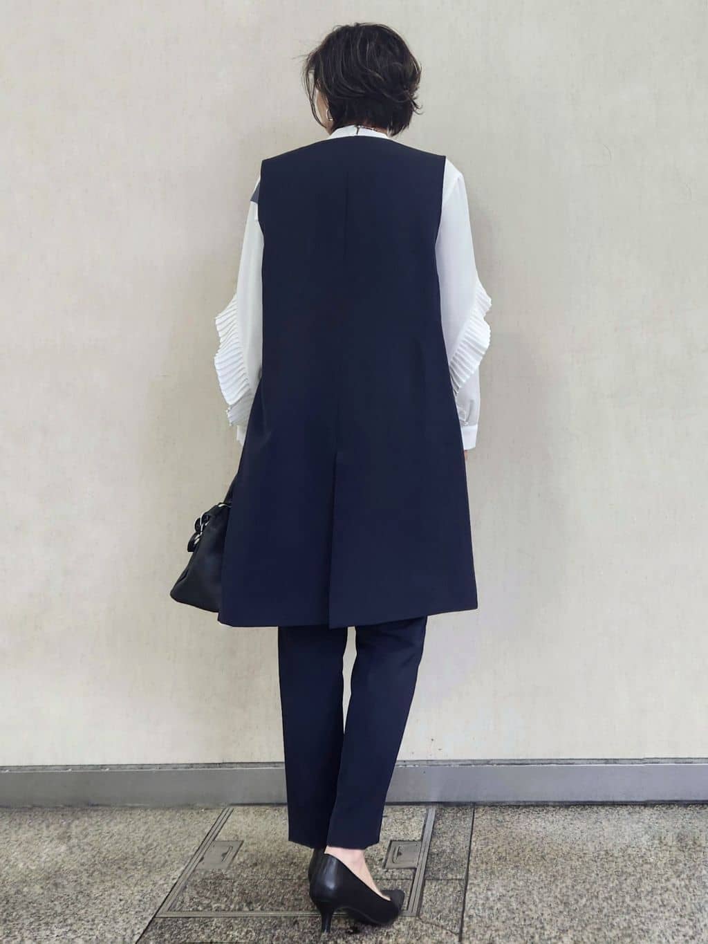 milkyさんの「OPAQUE.CLIP｜◆《通勤/セットアップ対応》ロングジレ/ダブルクロス【洗濯機洗い可】」を使ったコーディネート