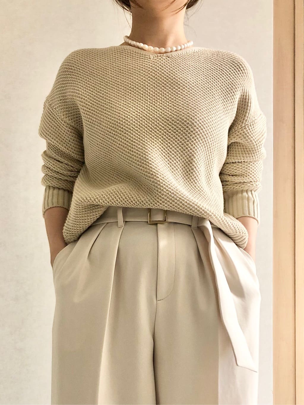 sayuさんの「UNTITLED｜◆【洗える/春の軽羽織り】ダンボール ノーカラーブルゾン」を使ったコーディネート