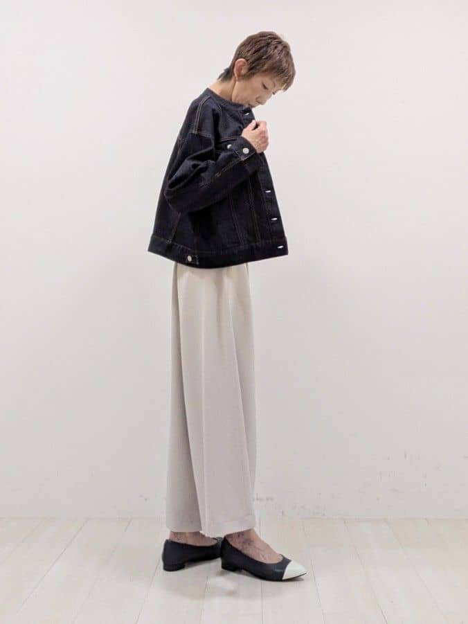 sachiさんの「Reflect｜◆ラッフルフリルプルオーバーニット」を使ったコーディネート