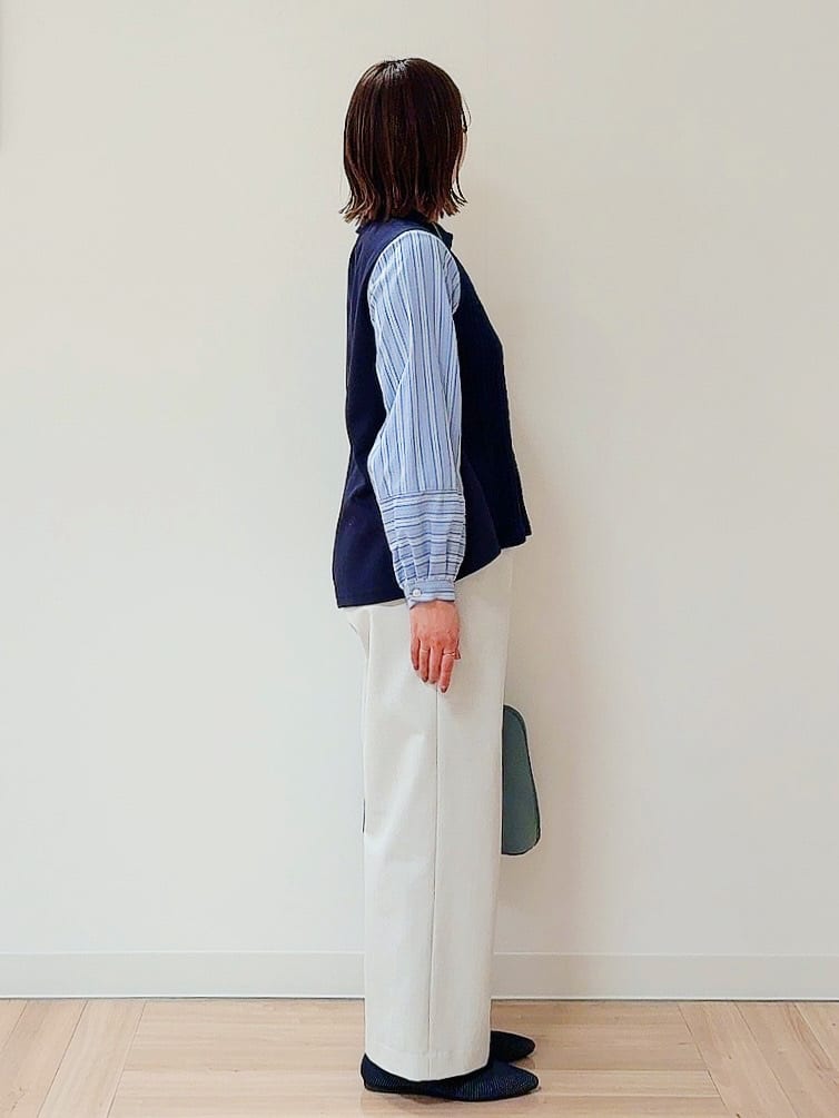 amiさんの「Reflect｜◆【夏SALE／E‐QUALITY／洗える】異素材ミックスプルオーバー」を使ったコーディネート