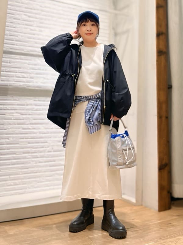 MOさんの「THE SHOP TK｜◆裏毛ラメスカート【洗える】」を使ったコーディネート