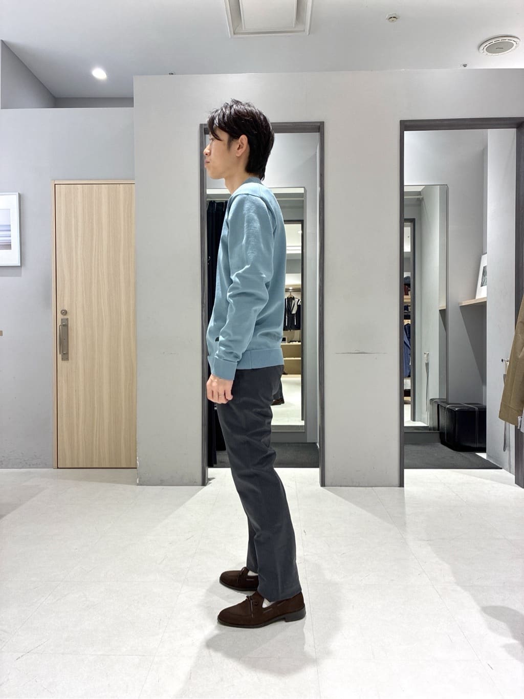 わいずみさんの「TAKEO KIKUCHI｜【全7サイズ&times;8色展開！】トップマルチヘリンボン パンツ」を使ったコーディネート