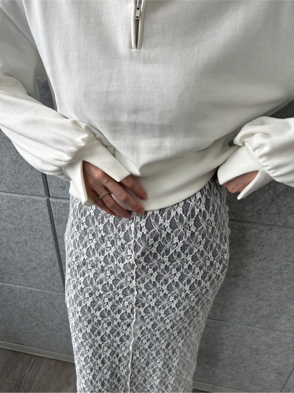 honoka Aさんの「CODE A｜puff zip sweat」を使ったコーディネート