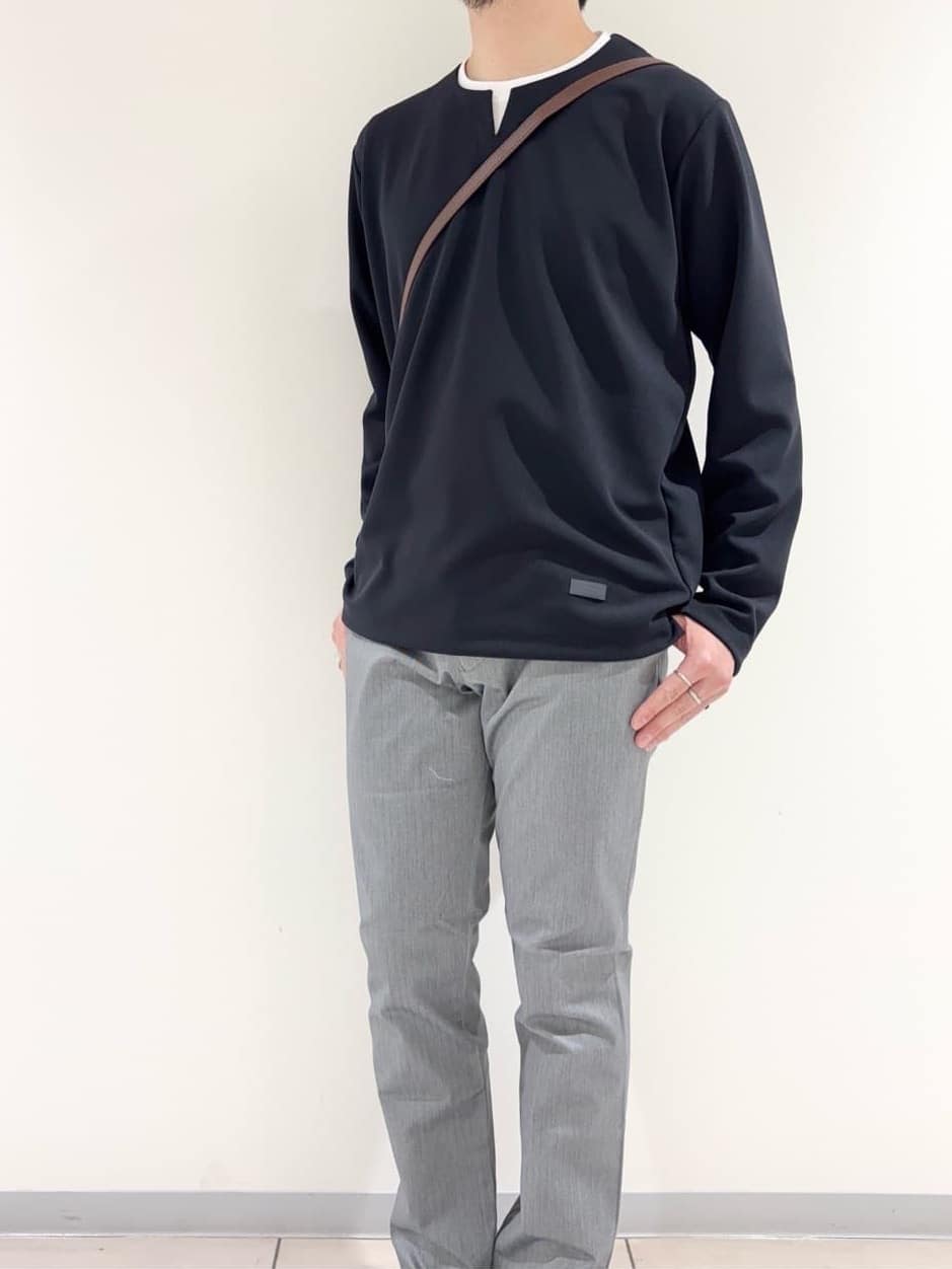 及川さんの「TAKEO KIKUCHI｜【全7サイズ&times;8色展開！】トップマルチヘリンボン パンツ」を使ったコーディネート