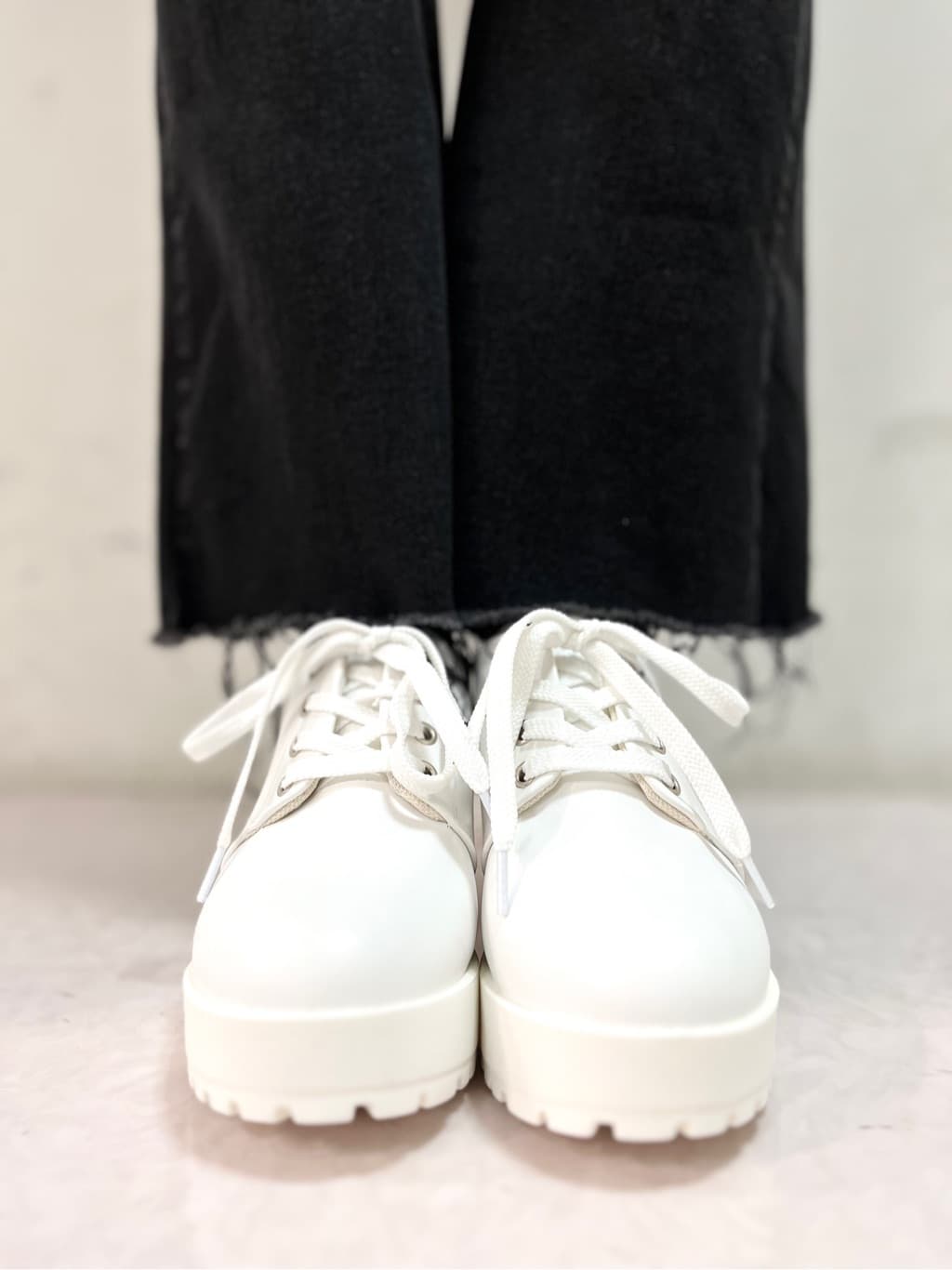 myさんの「ESPERANZA｜厚底レースアップパンプス」を使ったコーディネート